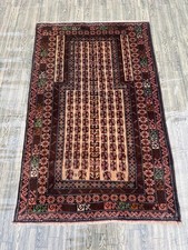 Traditional Afghan Handmade Tribal Baluchi Pure Wool Rug Boho Design Carpet