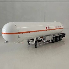 Custom 1:24 Scale LPG Gas Propane Hazardous Chemicals Tanker Trailer Model Car
