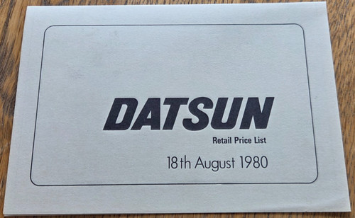 1980 datsun car sales - sales, brochure