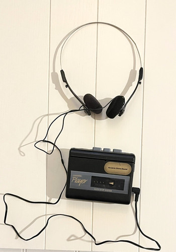 Stereo cassette player with - player,