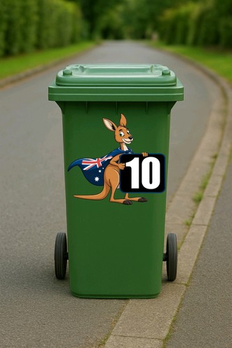 Custom number aussie flag - number,