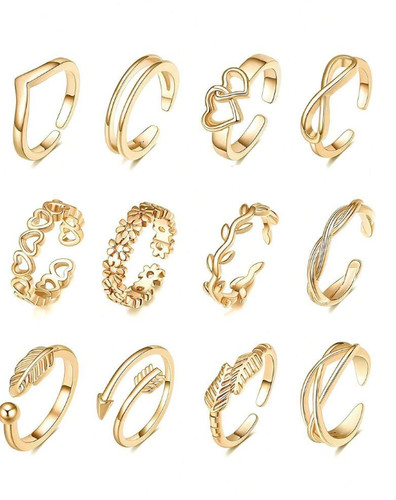 Adjustable gold silver toe - gold/silver,