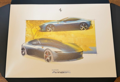 Ferrari amalfi lithograph - ferrari,