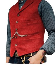 Mens Vintage Tweed Waistcoat