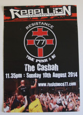Resistance 77 POSTER Rebellion Festivals 2014 True Punk & Oi The Casbah Gig RARE