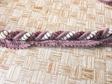 8m burgundy wine chenille Vintage Flanged Piping Cord Upholstery upcycle