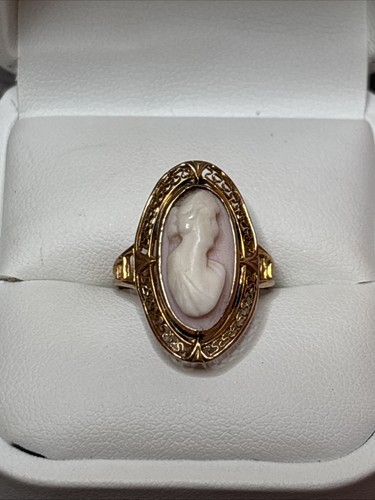Antique angel skin - pink, carved