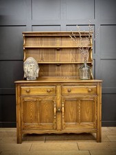 Vintage Ercol Dresser/ Elm Cabinet / Welsh Dresser /Cocktail Display Cupboard