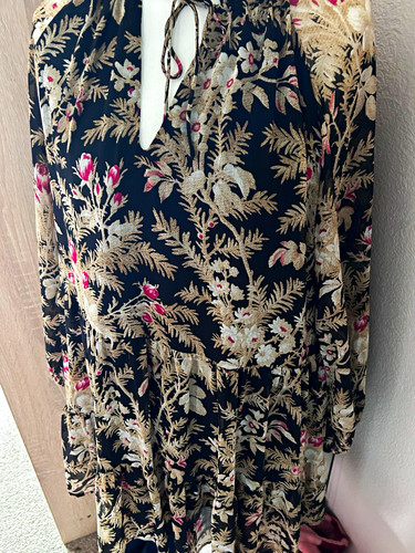 Black beige pink floral - h&m, black/beige/pink