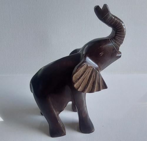 Vintage brown handcarved black - vintage,