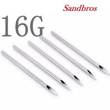 5 X Sterilized Body Piercing Needles in 16 Gauge 1.2mm from UK