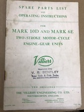 Villiers spare parts list mark - list,