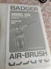 Badger  Internal Mix Bottom Feed Air-Brush Model 200-bundle With Compressor Used
