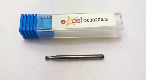 Carbide burr 3mm ball on - -,
