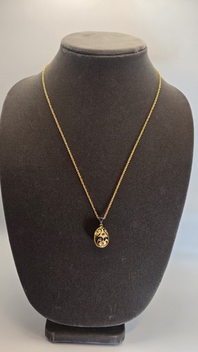Faberge egg pendant necklace - egg,