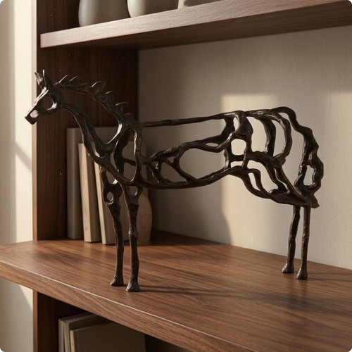 Openwork horse sculpture - openwork,