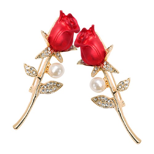 2pcs elegant red - red, brooch