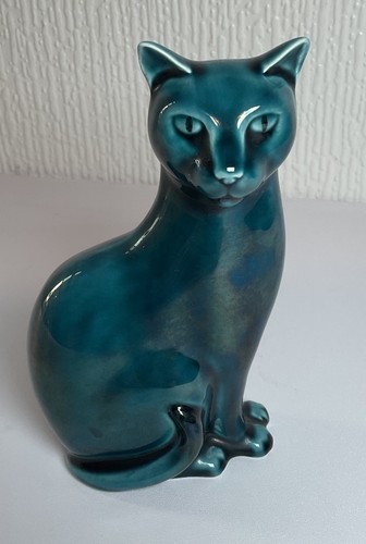 Poole pottery small - pottery, cat