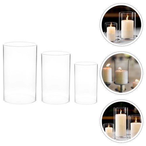 3pcs reusable clear glass - 3pcs,