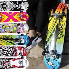M.Y X-Skate Complete Skateboard 31" Double Kick 7 Ply Maple Deck ABEC 7 Bearings