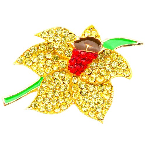 Large silver gold - silver, brooch
