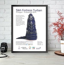 Sikh Fortress Turban - Dastar Bunga - Original Exhibition Poster Limited Edition