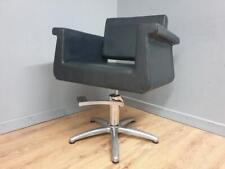 Vintage Black Vinyl And Alloy Hydraulic Salon Barber Chair By REM UK Retro Chic