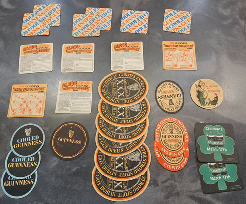 Vintage 80s guinness beer - guinness, mats