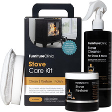 Stove Care Kit – Clean and Restore Log Burners, Grates, & Fireplaces – Removes 