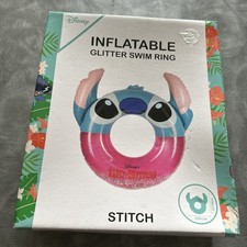 New Disney Lilo & Stitch Glitter Swim Ring pool toy large inflatable Primark