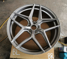 CONCAVER CVR2 22x11.5 BLANK ETXX CB74.1 TITANIUM SILVER ALLOY WHEELS X1