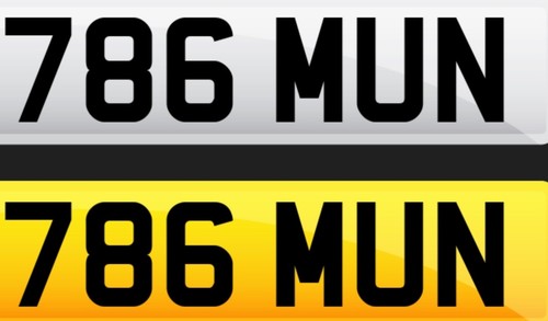 M786 mun number plate - number, rare