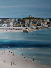 St Ives , Cornwall, Original Acrylic Painting 35 X  45 cms