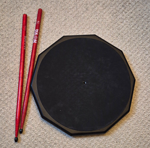 Octagonal black snare drum - snare,