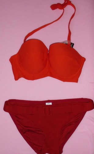 Next textured bikini orange - next,
