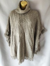 Fat Face Poncho Size S Brown