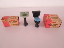 1/16 DOLLS HOUSE FURNITURE TRI-ANG SPOT-ON SWANLYNE WASH BASIN & LAVATORY TOILET