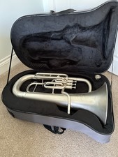 Boosey & Hawkes Regent 3 Valve Euphonium 1976/1977.  Brushed Silver. With Case.