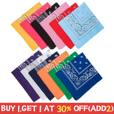 12 PACK OF PAISLEY BANDANAS