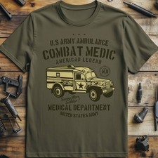 US Army Ambulance T-Shirt Cars & Petrol Heads Tees & T-Shirts