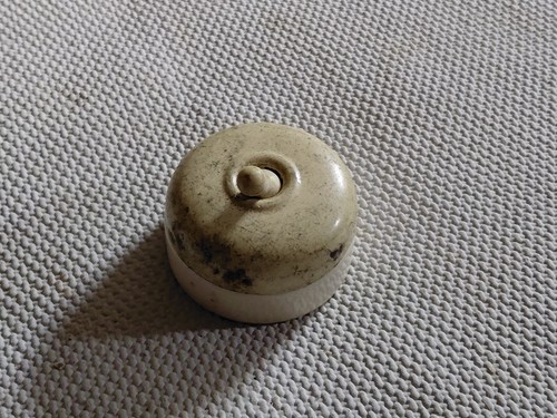 Old vintage round ceramic - old,