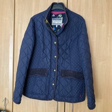 Ladies JOULES Navy Equestrian Country Quilted Jacket UK16