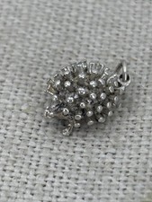 VINTAGE silver hedgehog charm animal