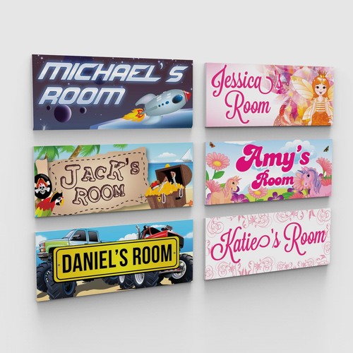 Bedroom door plaques - door,