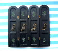 DOLLS HOUSE, SCREEN, 12TH, DRAGONS, ORIENTAL, ROOM DIVIDER, HAND CRAFTED