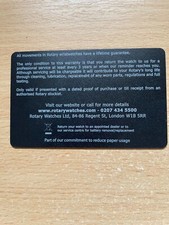 Rotary International Lifetime Guarantee Card - Used
