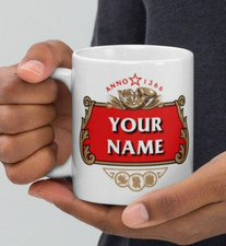 Stella Artois styled Personalised Tea coffee Mug Gift - ANY NAME