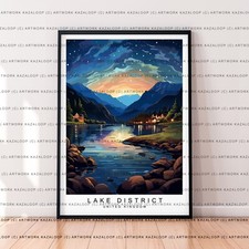 Night Lake District Unframed