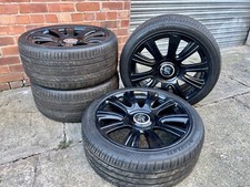 21” ROLLS ROYCE GLOSS BLACK ALLOY WHEELS & TYRES WRAITH DAWN GHOST GENUINE OEM