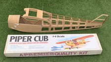 VINTAGE PREMIER HUGE 1/4 1:4 SCALE PIPER CUB PART BUILT 2.7 METER WINGSPAN